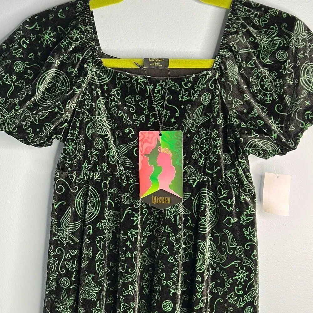Wicked Elphaba Large 10-12 Dress Universal Studios Green Black